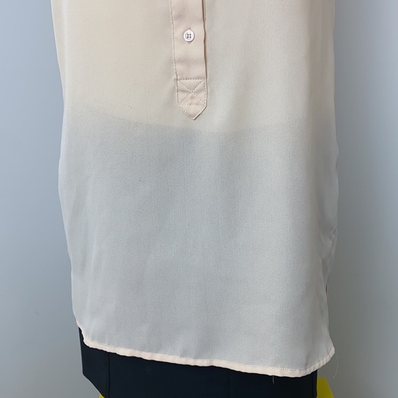Vero Moda Light Peach Sleeveless Button Tunic Blouse Si-Sheer Size M - Picture 3 of 9